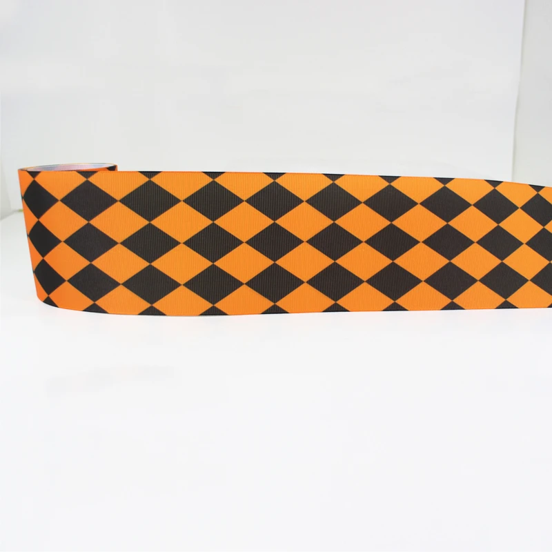 50 ярдов 7/8 &quot1&quot 1 5 &quot2&quot 3 &quot22 мм 25 38 75 Хэллоуин Печать grosgrain лента украшение для