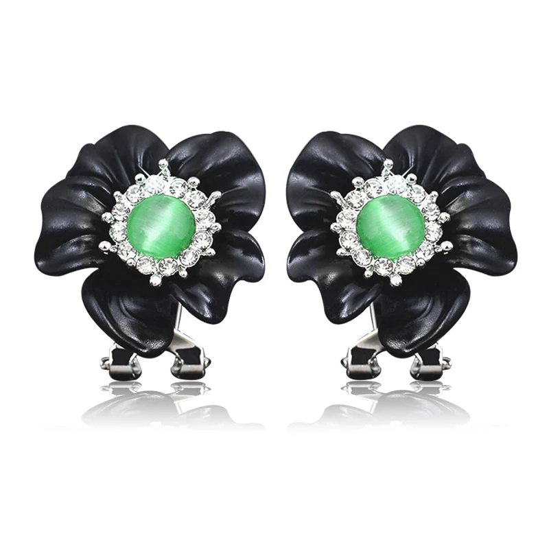 Женские серьги-пусеты E00955 с эффектом распыления и цветком | Украшения аксессуары