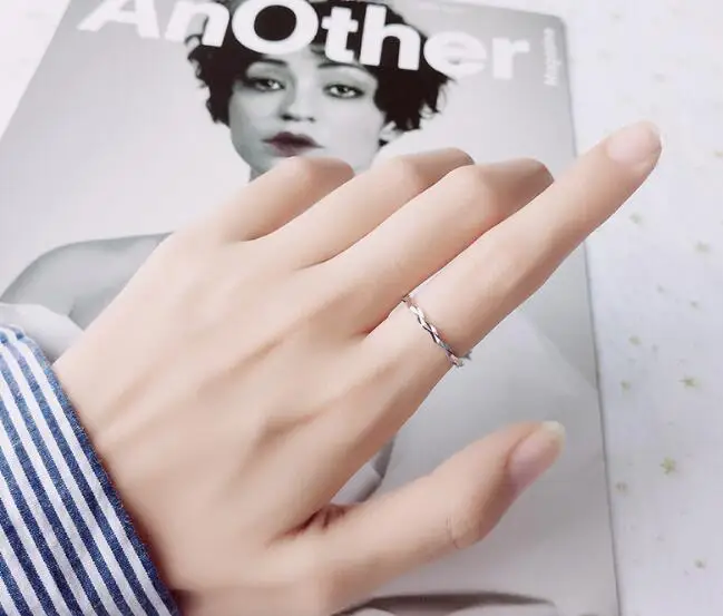 1pc Width 3mm Small Thin Ring REAL.925 Sterling Silver fINE jEWELRY Carved Engraved Waterwave GTLJ1330 | Украшения и аксессуары
