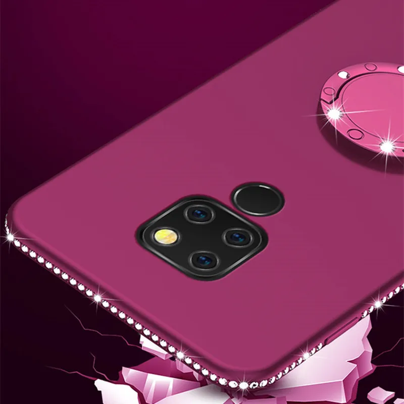 Чехлы со стразами для Huawei Mate 20 X блестящий чехол Pro силиконовый держатель кольца