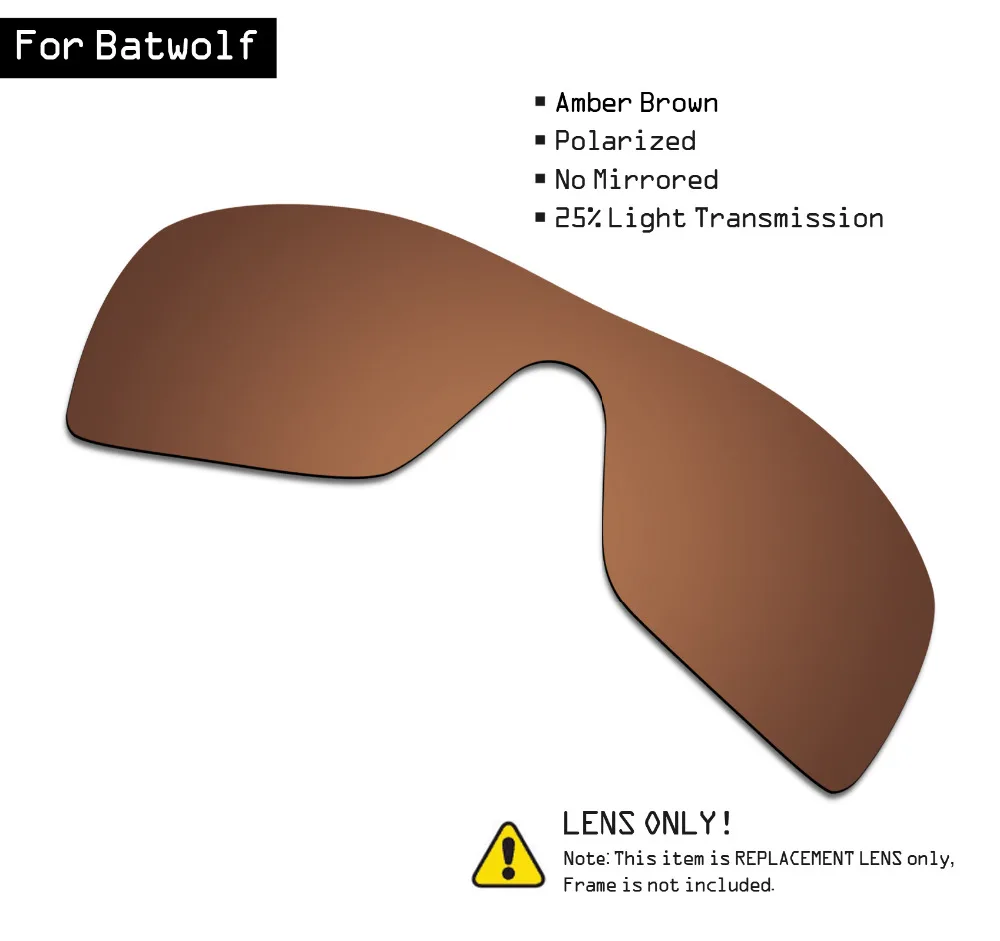 Поляризованные солнцезащитные очки SmartVLT Сменные линзы для Oakley Batwolf янтарно