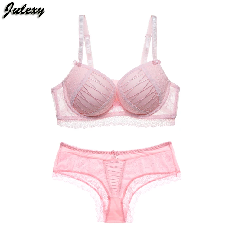Бренд Julexy, новинка, сексуальный женский комплект с бюстгальтером C D, кружевные открытые трусики, комплект нижнего белья, красный, черный, бежевый, прозрачный бюстгальтер, набор трусов