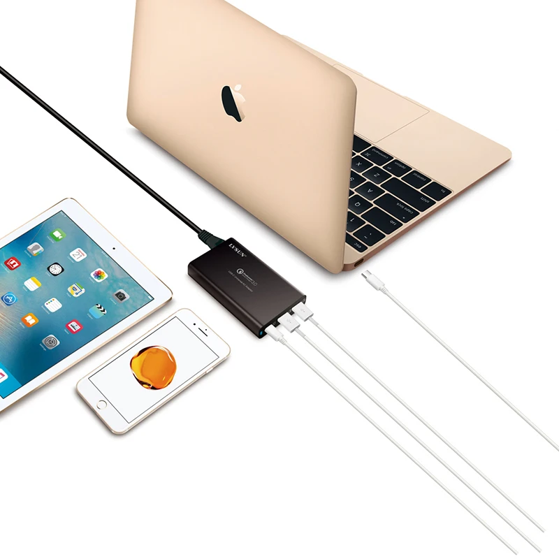 Универсальное зарядное устройство LVSUN для ноутбука с type c USB C адаптер Macbook 12 дюймов