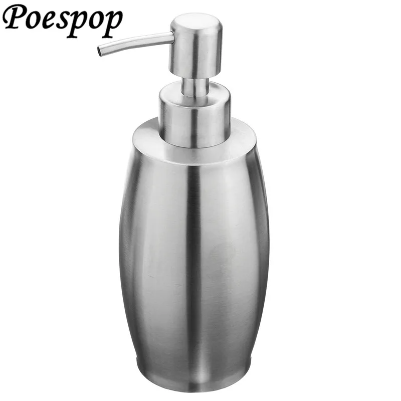 

Диспенсер для жидкого мыла POSEPOP, Кухонный Контейнер для моющего средства для рук, лосьона, для ванной комнаты, металлическая бутылка для шампуня высокого качества
