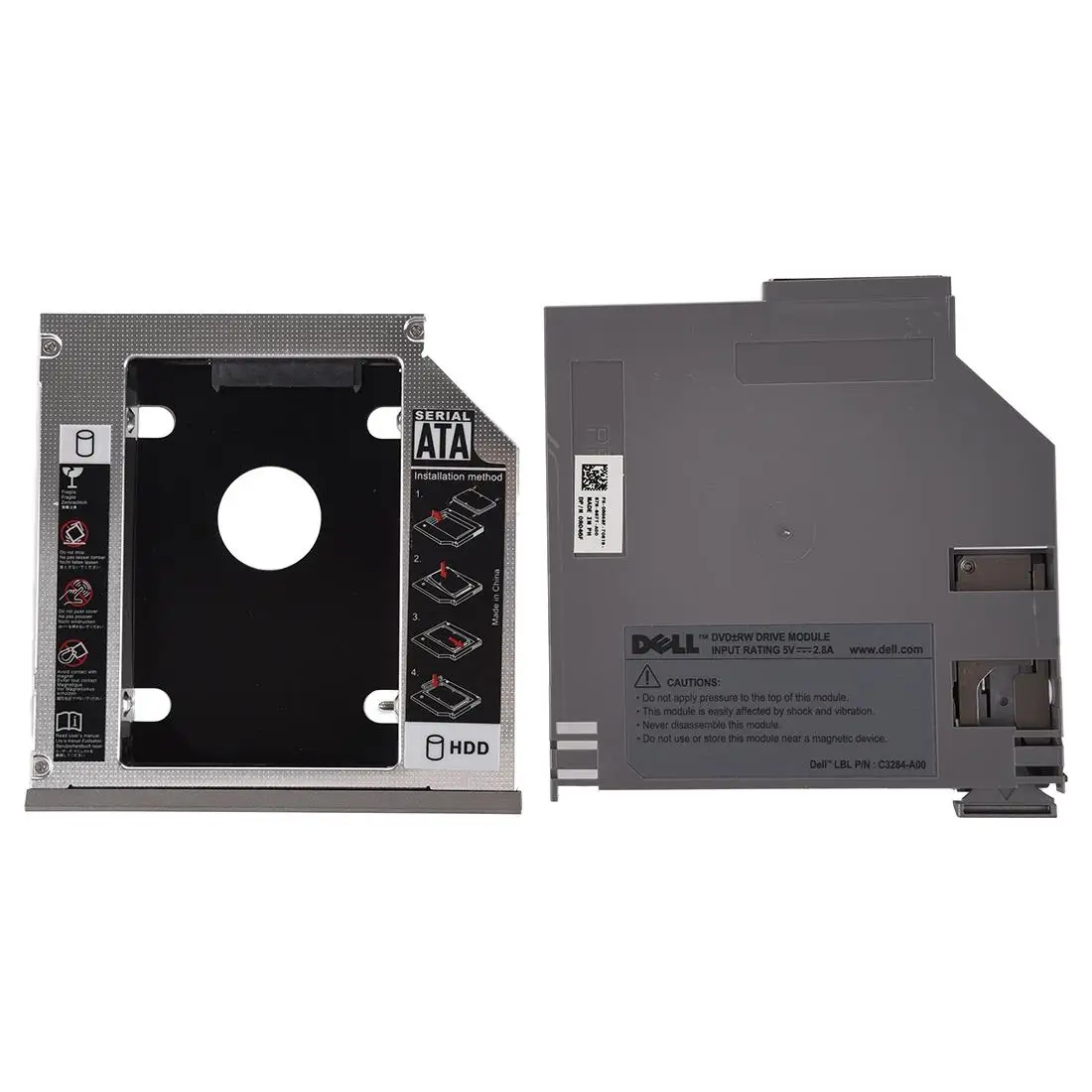 SATA 2-й жесткий диск HDD Bay Caddy адаптер для Dell Latitude D600 D610 D620 D630 серебристый