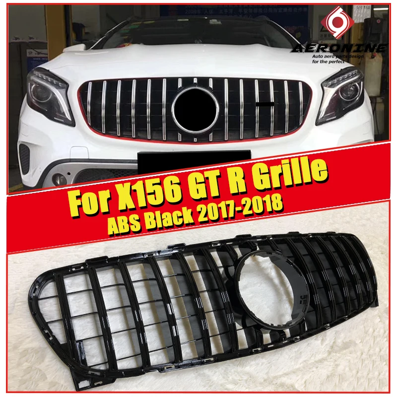 Для Mercedes X156 Sports grill ABS глянцевый черный без знака GLA Class GLA180 200 250 GLA45 грили для