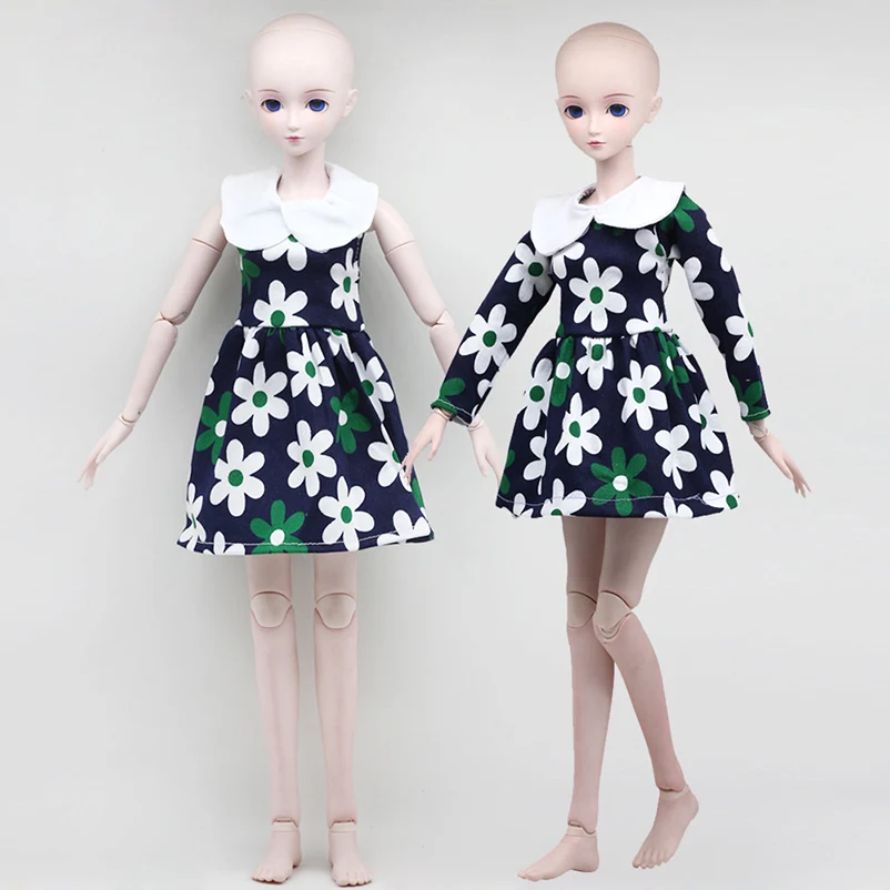 Модные игрушки для кукол 60 см 1/3 BJD милое Цветочное платье с длинным рукавом