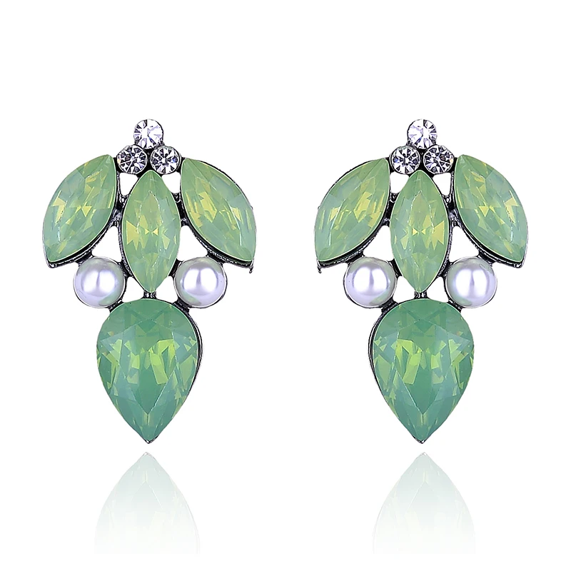 Экзотический дизайн лица акриловые Кристальные серьги гвоздики имитация