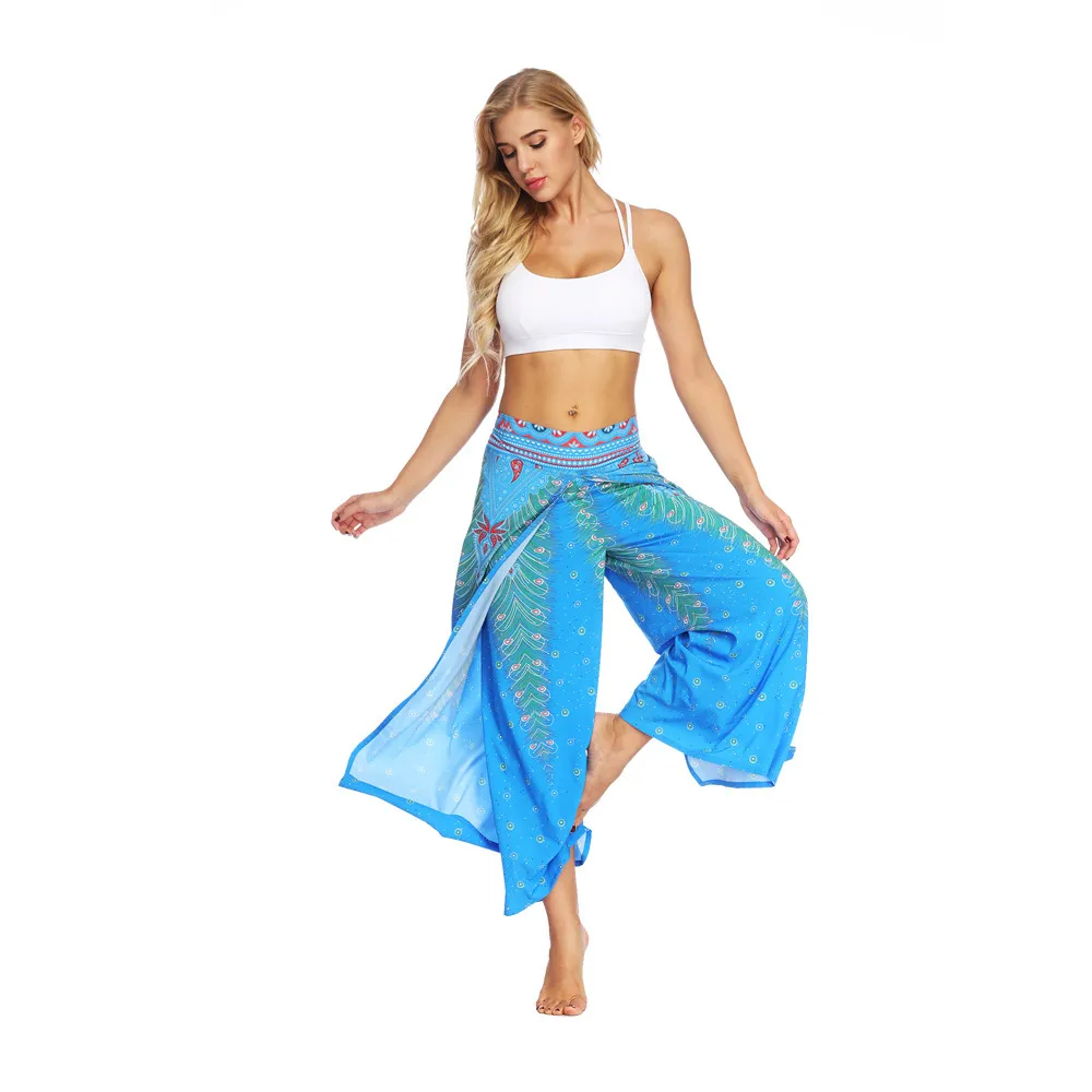 JAYCOSIN Женские повседневные летние свободные брюки мешковатые Boho Aladdin Комбинезон шаровары штаны с эластичным поясом Новое поступление