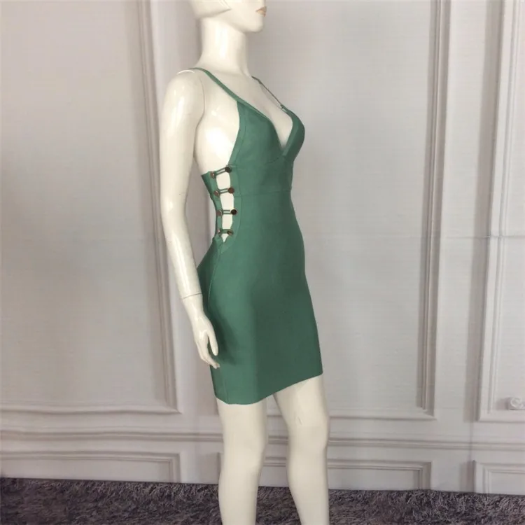 3 цвета Для женщин Сексуальная рукавов выдалбливают Бандажное платье 2018