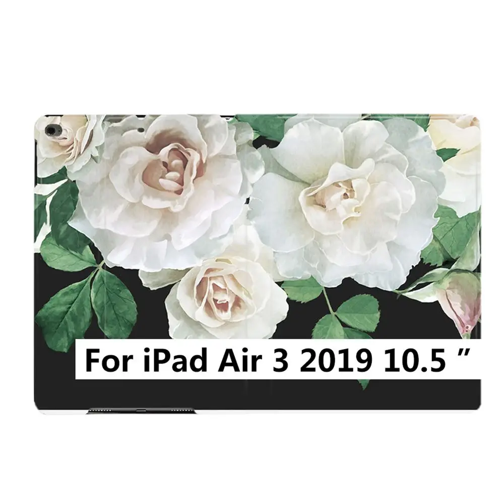 For iPad Air 3 2019 Элегантный красивый белый цветок из искусственной кожи Стенд Смарт чехол для iPad Air 2 3 9," 56 7th 10,2" 10," PRO Mini 4 5 - Цвет: For iPad Air 3 2019
