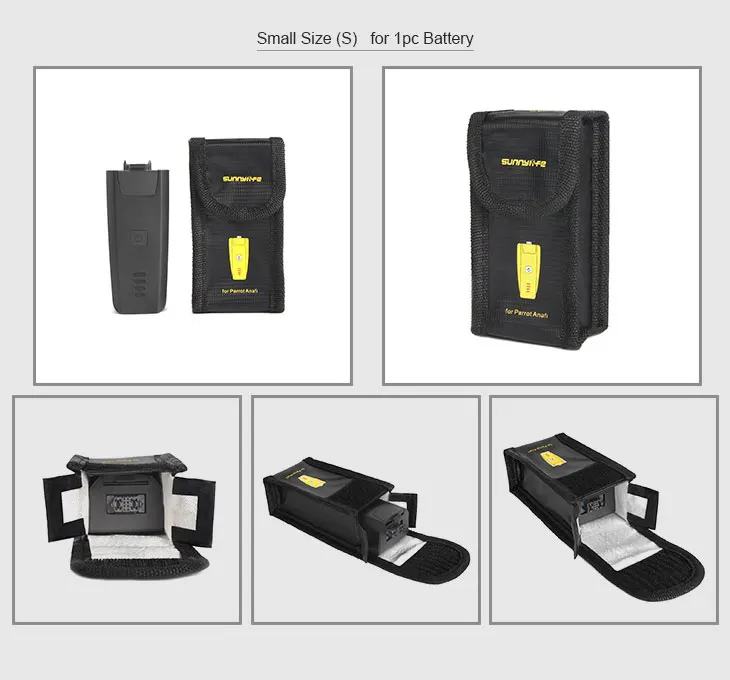 Sunnylife lipo safety сумка защитный чехол для батареи для Parrot Anafi батареи для Дронов Взрывозащищенная сумка для хранения