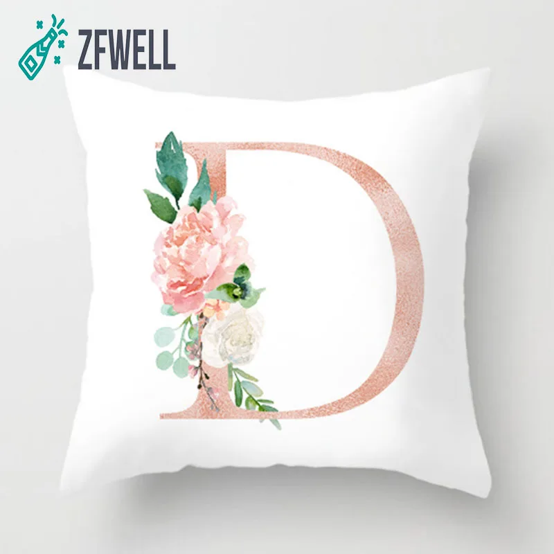 ZFWELL 1 шт./партия 45*45 см Английский алфавит узор подарок на день рождения диван