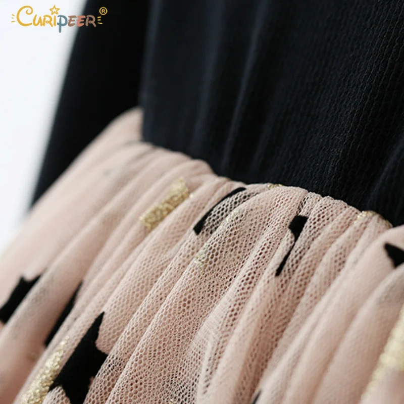 Платье для девочек Vestidos/весеннее платье-пачка принцессы с длинными рукавами и