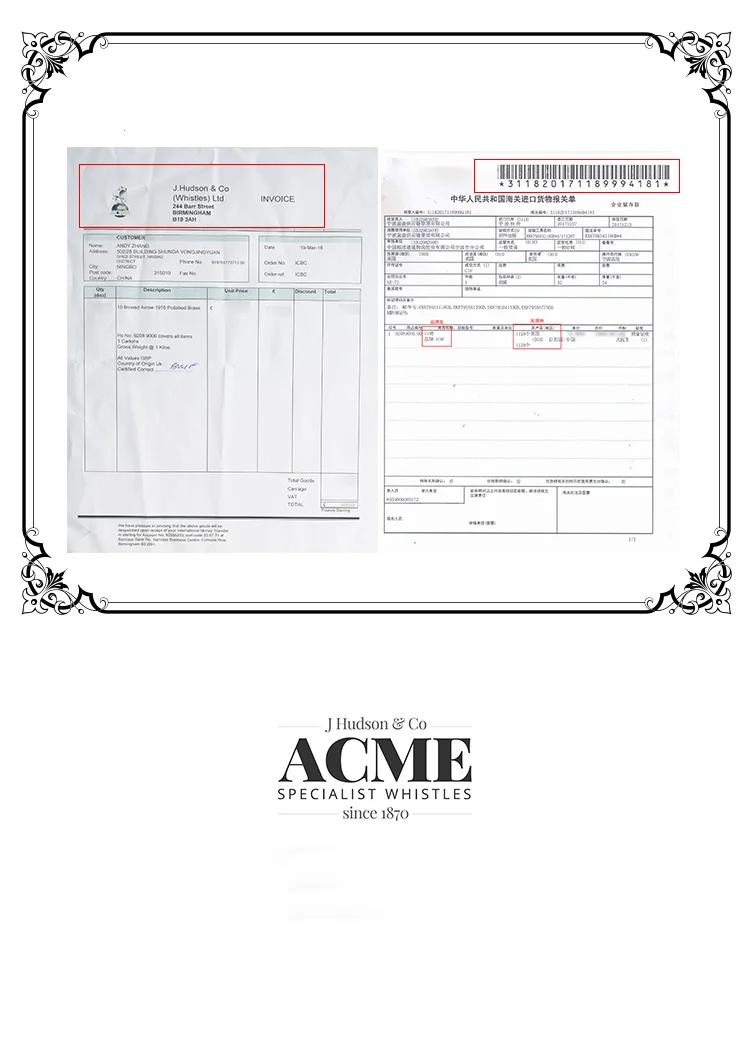 ACME 636 открытый альпинистский свисток для выживания высокочастотный большой звук ультра-тонкий водонепроницаемый спасательный свисток Черлидинга
