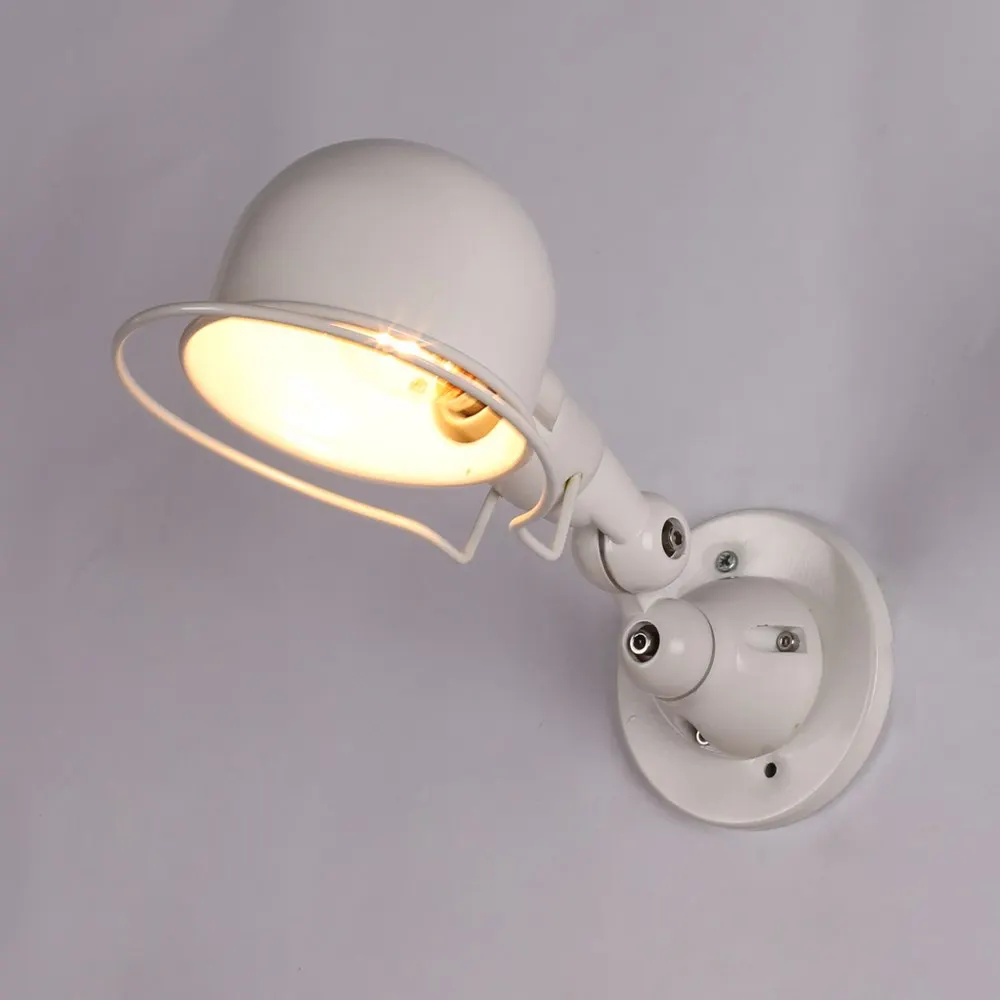 

Vintage Edison E14 Wall Light Industrial Mechanical Arm France Jielde Wall Lamp Reminisce Retractable Black/White case Light