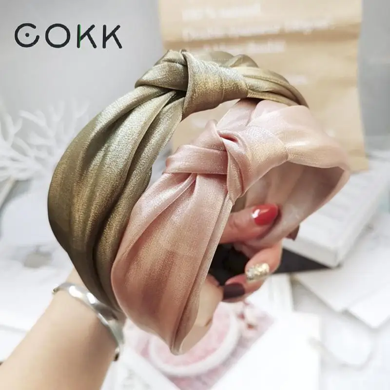 Женский ободок для волос COKK однотонный с узлом новинка 2020| |