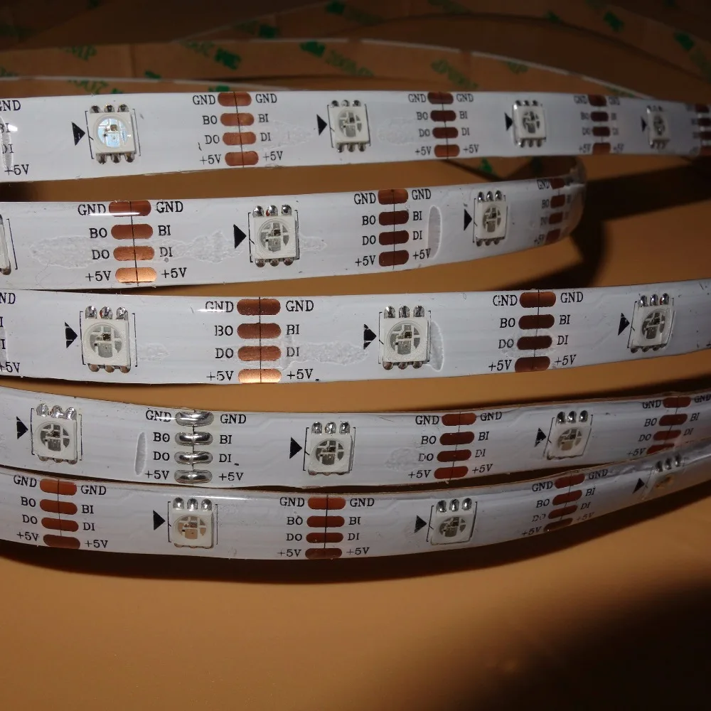 Модифицируемая Пиксельная Светодиодная лента WS2813 (Протокол WS2811) 5 м 30