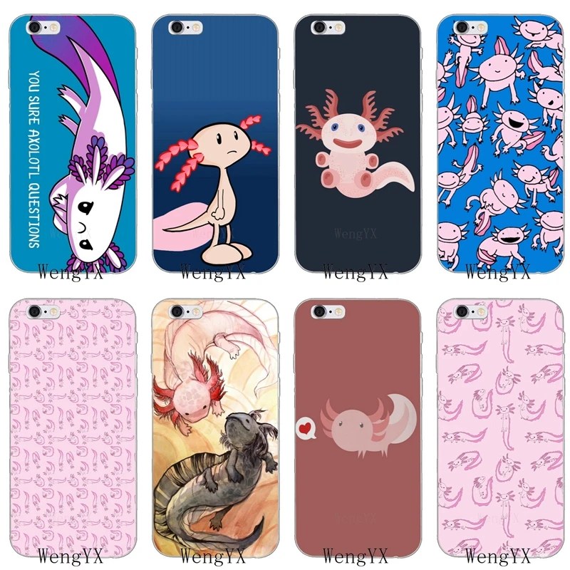 Милый мультяшный очаровательный Axolotl тонкий силиконовый мягкий чехол для