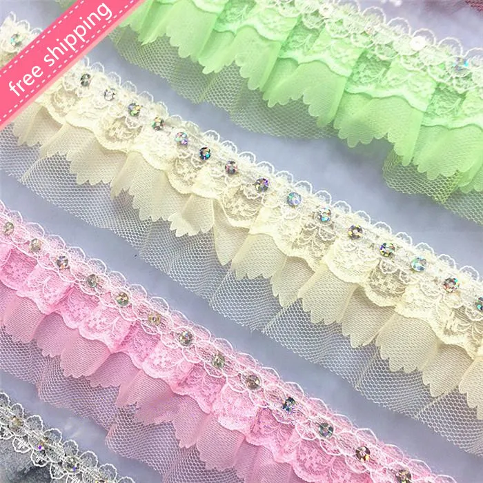 КРУЖЕВНЫЕ ШТОРЫ 10 м/лот небольшие аксессуары из снежной пряжи декоративные края