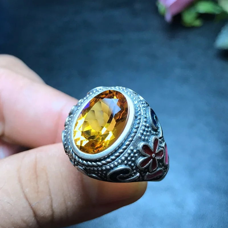 SHIQING роскошный драгоценный камень настоящий Натуральный Цитрин Белый