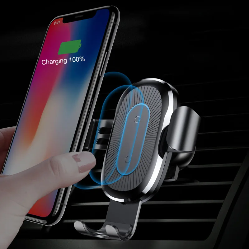 Автомобильное беспроводное зарядное устройство Qi для iPhone XS Max X XR 8 быстрая