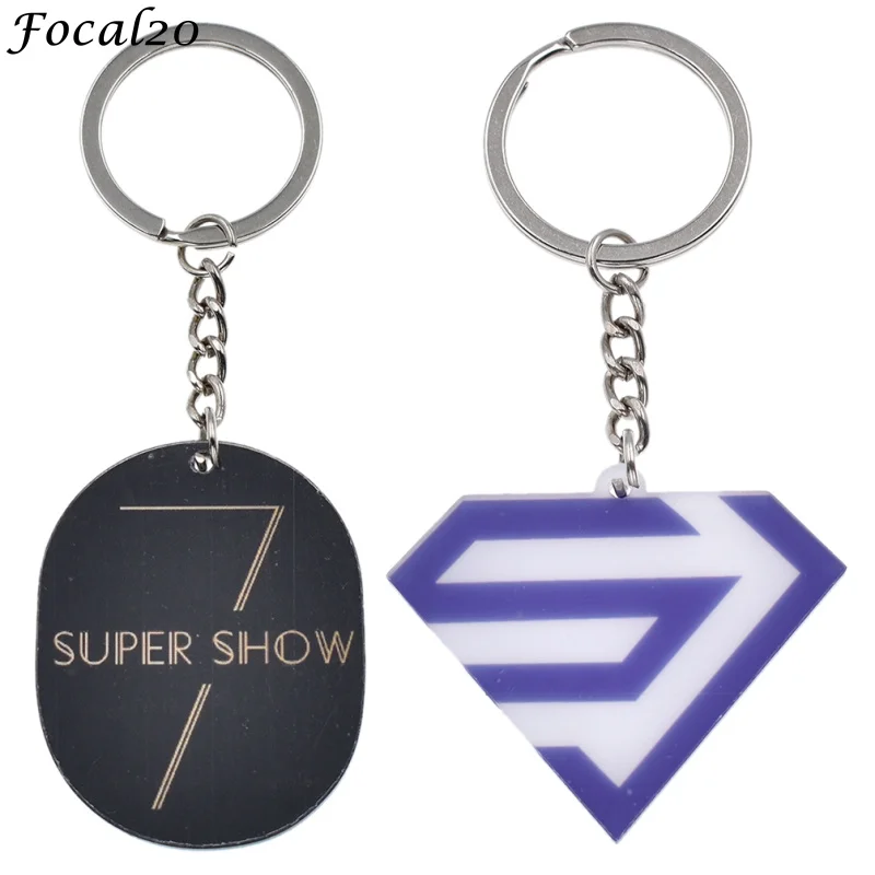 Focal20 акрил Kpop Star Super Junior Брелоки для ключей унисекс с буквенным принтом модные