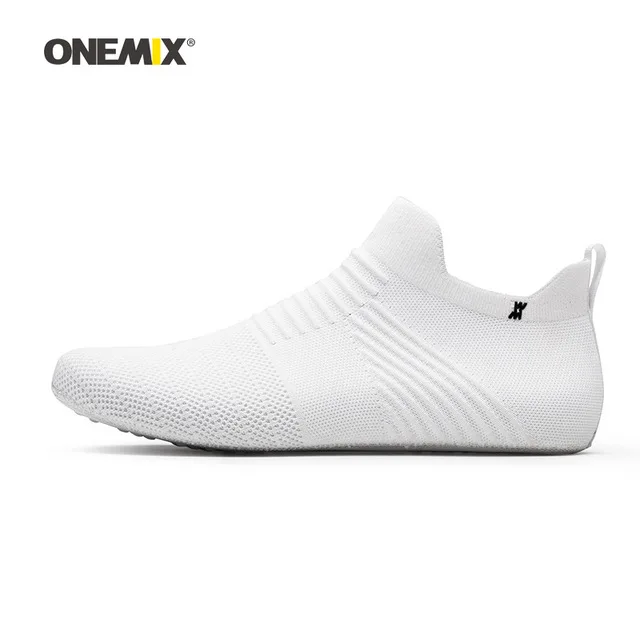 White-3 ONEMIX мужские кроссовки для женщин из черной микрофибры, дизайнерские кроссовки для бега, уличные спортивные носки для ходьбы, кроссовки - Цвет: White-3