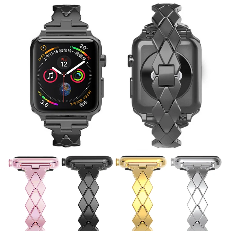 Металлический ремешок Laforuta для Apple Watch 40 мм 44 металлический iWatch 38 42 браслет с