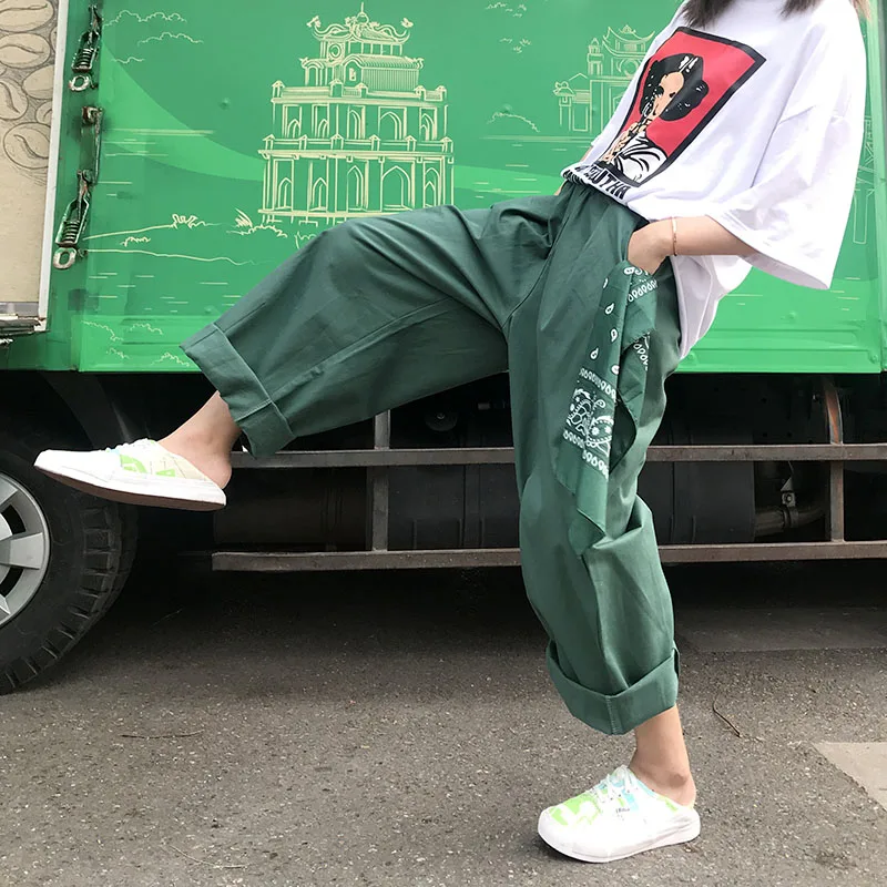 Женская одежда летние корейские брюки ulzzang harajuku с широкими штанинами женские