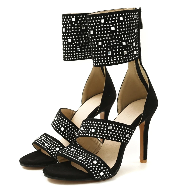 

ENMAYLA Flock Basic Casual Women Sandals Summer 2019 High Heel Sandals Sandalias De Mujer Verano Sandals Size 34-43 LY1177