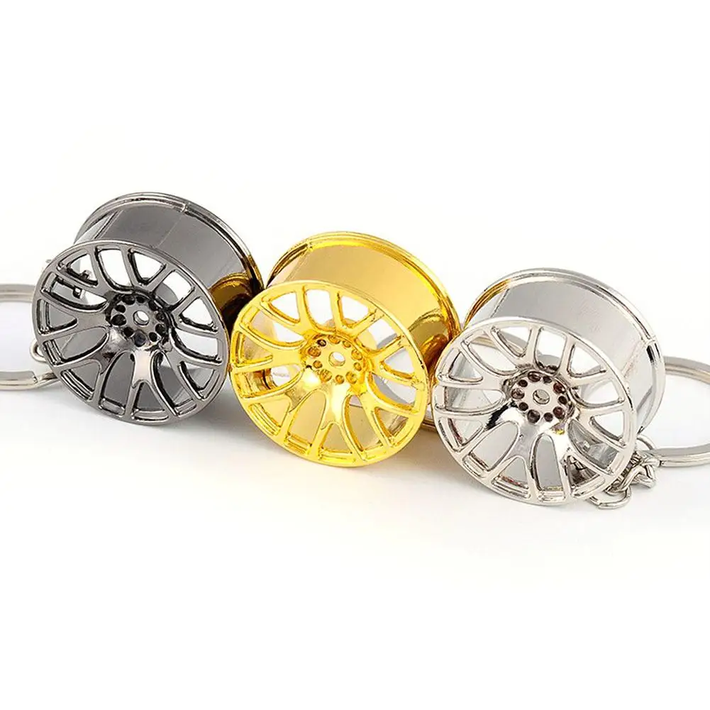 Креативный мини брелок для автомобильных колес автозапчасти черный золотой