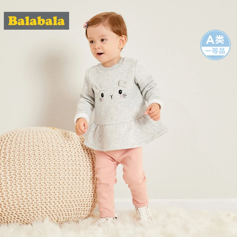 Комплект из 2 предметов для маленьких девочек Balabala теплый свитшот с 3D рисунком