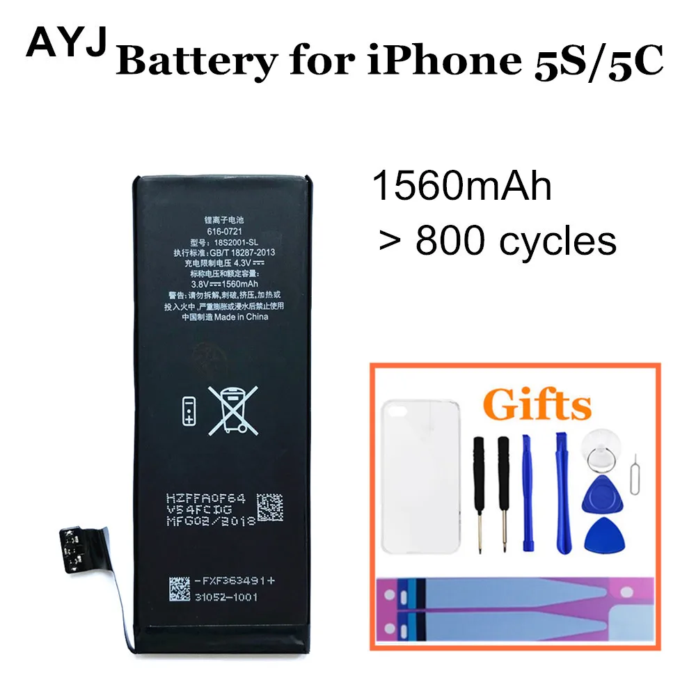 for iPhone 5S AYJ аккумулятор для iPhone 4S 5S 6 6S 7 iPhone4s GSM/CDMA абсолютно 1430mAh Bataria Замена литий-ионных батарей - Цвет: for iPhone 5S