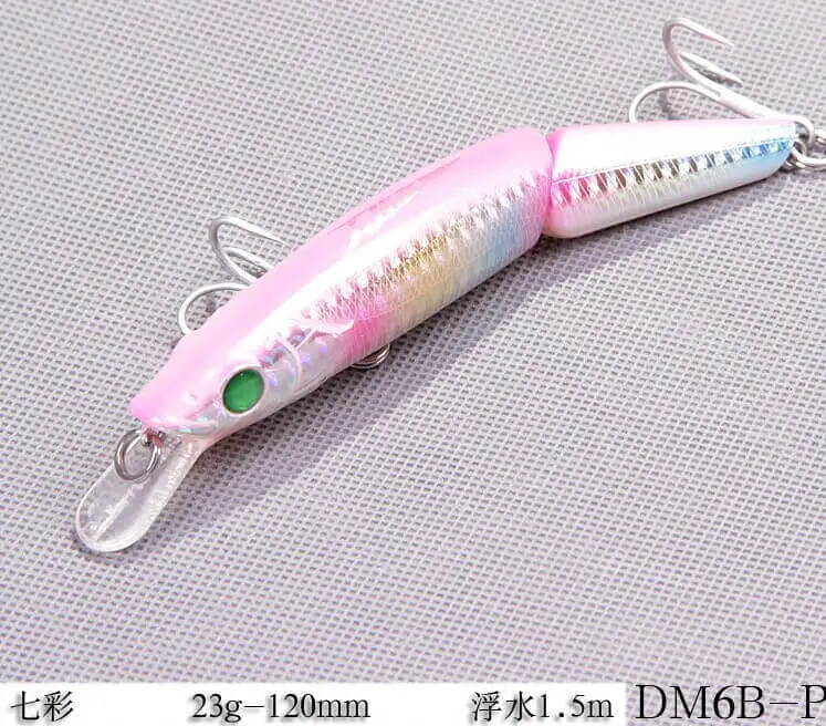 

6pcs 12cm 23g Jointed Bionic Minnow Baits Swimbait Fishing Lures Bass Artificial Crankbait Depth 1.5m Satlwater Freshwater New