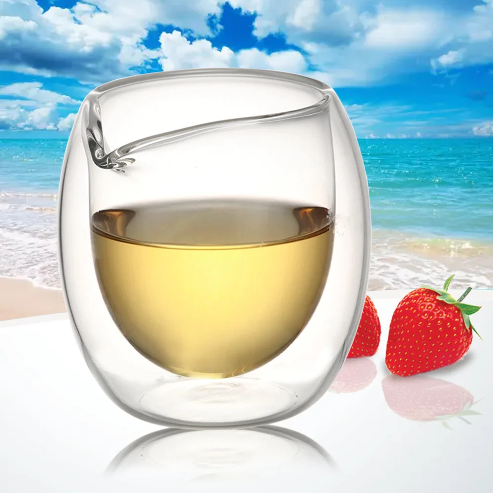 200 мл термостойкая стеклянная кружка ручной работы с двойными стенками