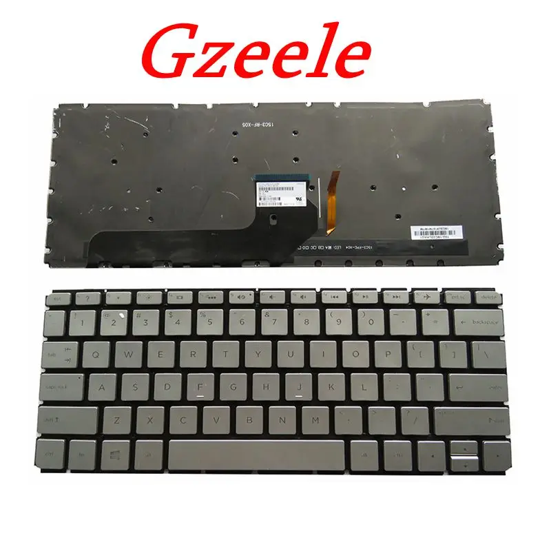 GZEELE US keyboard FOR HP ENVY 13-D 13-D024 d04 d010nr d061sa d007TU 13-D 13-D051tu d102tu d056tu TPN-C120 with backlit SILVER