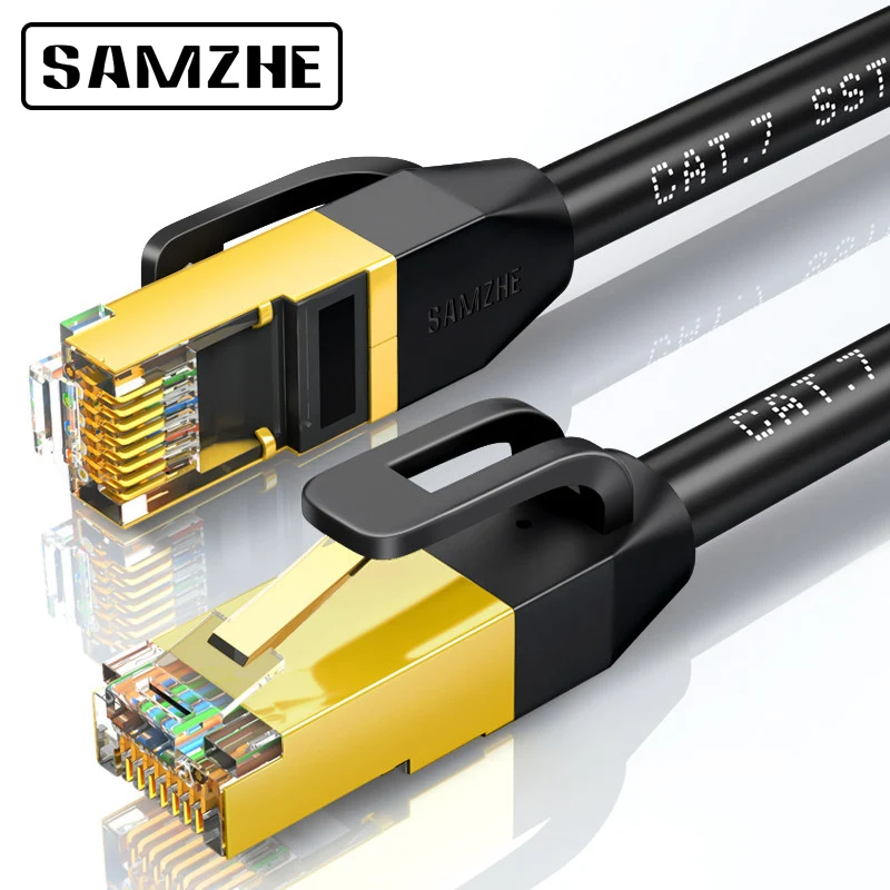 

Cat7 Ethernet Cable Patch Cable SFTP Lan Cable for RJ45 Computer,Networking Cords Cat6 Compatible Patch Cord for Modem Router