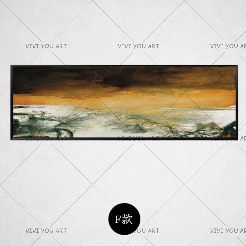 Абстрактная желтая картина маслом на холсте 100% ручная работа Современная