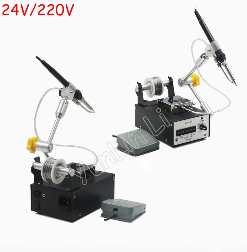 A-BF 60W 12V/24V Foot Switch Send Tin Soldering Machine Automatic Tin Feeding Constant Temperature Soldering Iron HS370/HS375D