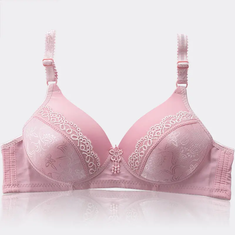 Женский бюстгальтер с пуш апом беспроводной большого размера регулируемый без
