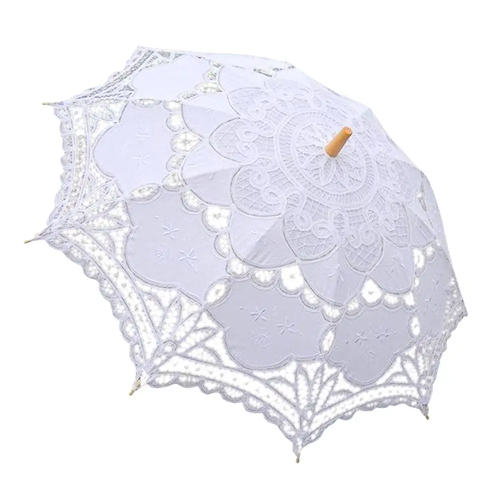 Европейский стиль полый свадебный декоративный зонтик ручной работы кружева
