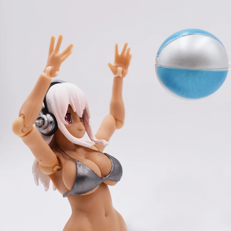 Японские пикантные аниме Рисунок Figma EX-023 анимации Супер Sonico Плавание загорелые Girl ПВХ фигурку Смола Коллекция