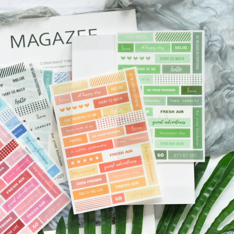 8 листов/уп предложении Self бумажные наклейки для Скрапбукинг &quotсделай сам&quot