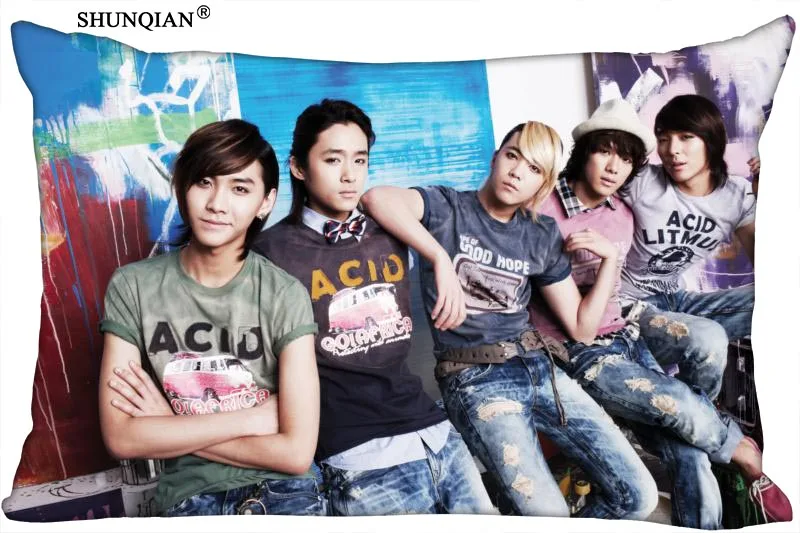 Корейский Поп Ф. Т. Прямоугольная Подушка на молнии 40 х60 см 50 х75 (две стороны) | Дом