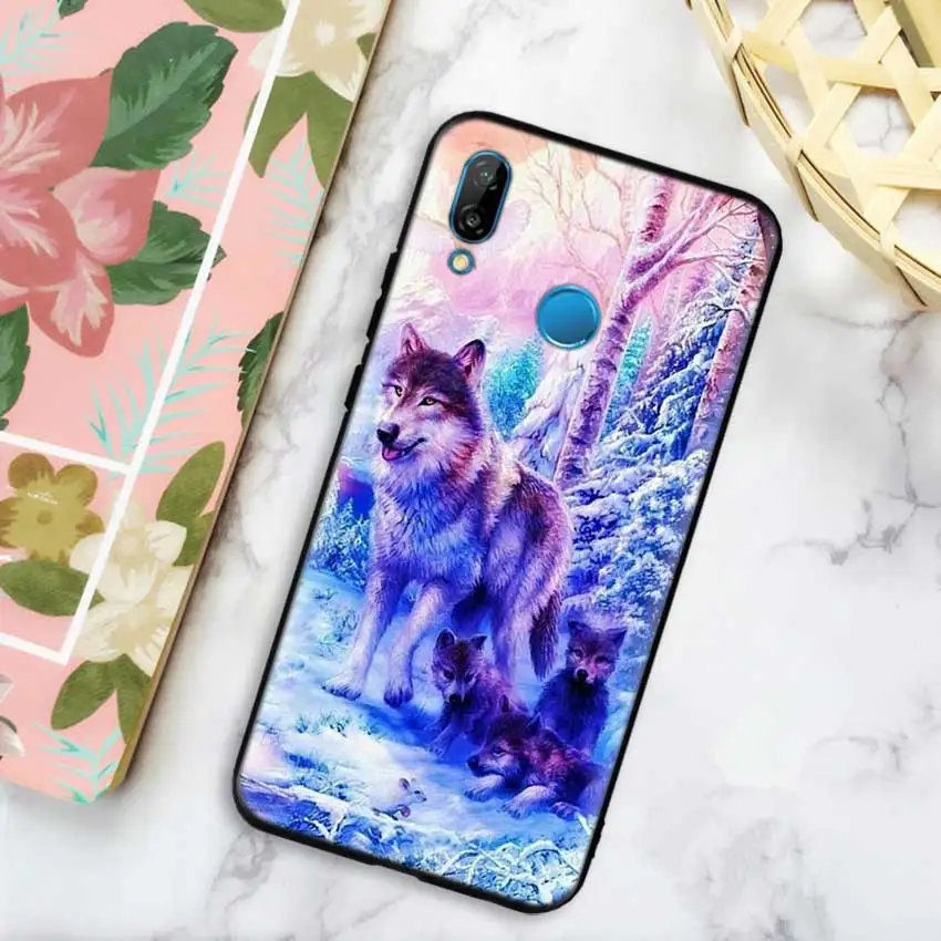 10 Черный силиконовый чехол сумка чехол для huawei Honor 10i Y7 Y6 Y5 Y9 8X 8C 8S 9 10 Lite Pro наслаждаться 9E 9S Классический с изображением замечательного волка - Цвет: 10