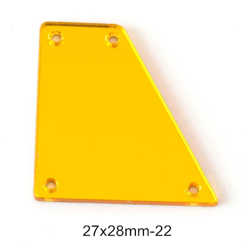27X28mm-P22 50 шт золотые акриловые пришивные стразы с плоской задней стороной зеркальные акриловые золотые Пришивные из стразов для одежды аксессуары B7066 - Цвет: 27X28mm-P22