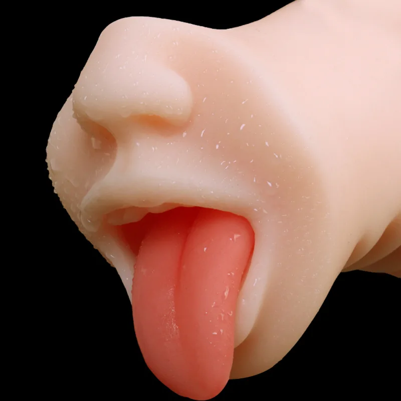 Фото Супермягкий мужской мастурбатор для орального секса Глубокая глотка Рот язык