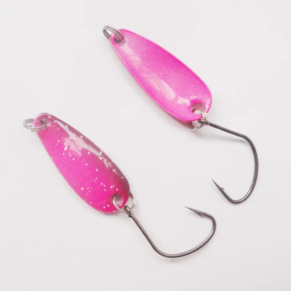 Hexakill Spoons Trout Lures 1pcs 2.5g Metal Bait Wobbler Spoon pesca micro metal lures area trout fishing ultralight
