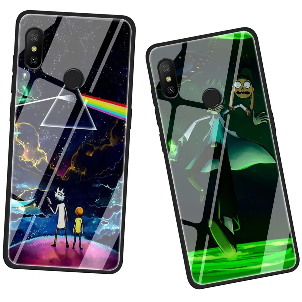 Чехол Rick And marty из закаленного стекла для Xiaomi 8 Lite A1 A2 9 Redmi Note 5 6 7 Pro 6A 4X F1